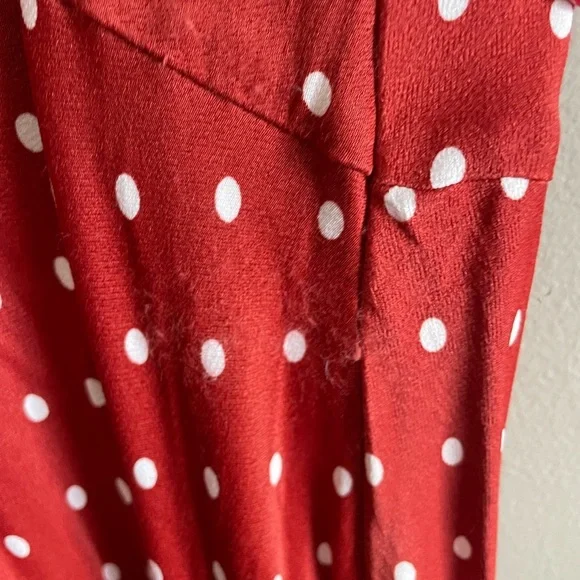 Anthropologie Red and White Polka Dot Dress - Picture 4 of 6